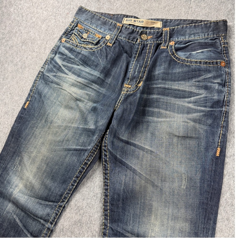 Big Star Voyager Loose Jeans Mens 38x34 Blue Dark Wash Limited Baggy Vintage